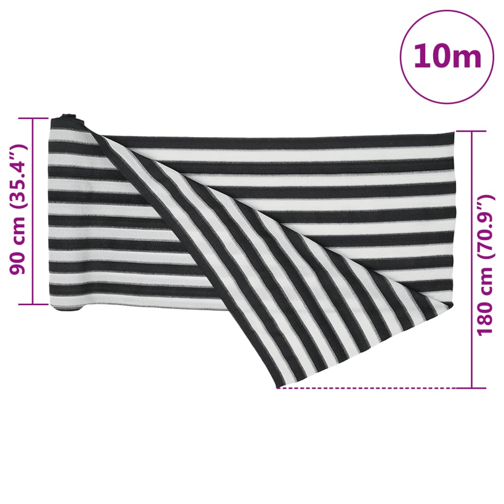 vidaXL Privacy Net Anthracite and White 1.8x10 m HDPE 150 g/m²