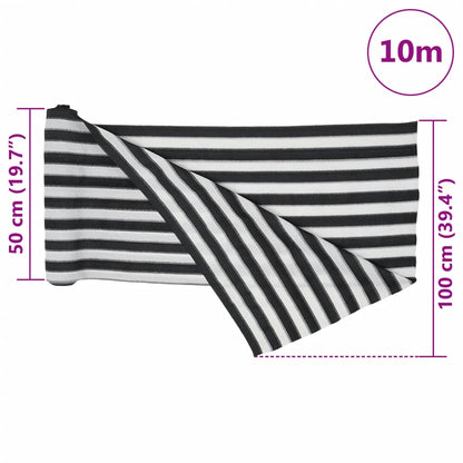vidaXL Privacy Net Anthracite and White 1x10 m HDPE 195 g/m²