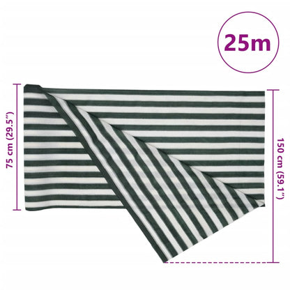 vidaXL Privacy Net Green and White 1,5x25 m HDPE 195 g/m²