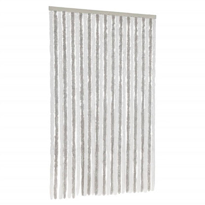 vidaXL Fly Curtain Light Grey and White 118x220 cm Chenille