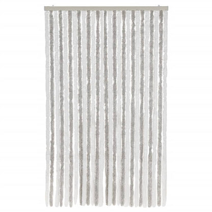 vidaXL Fly Curtain Light Grey and White 118x220 cm Chenille