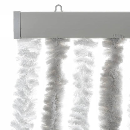 vidaXL Fly Curtain Light Grey and White 118x220 cm Chenille