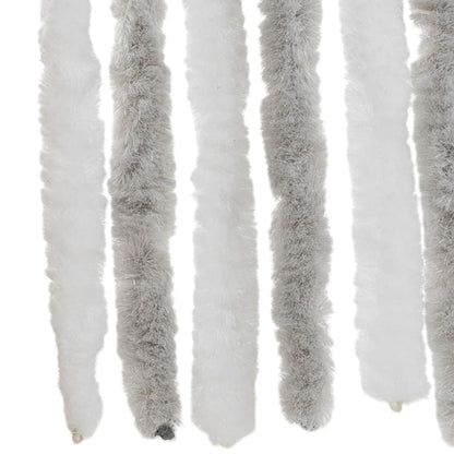 vidaXL Fly Curtain Light Grey and White 118x220 cm Chenille
