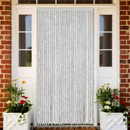 vidaXL Fly Curtain Grey 118x220 cm Chenille