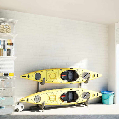 vidaXL Kayak Storage Rack for 2 Kayak 250x57x127.5 cm Steel
