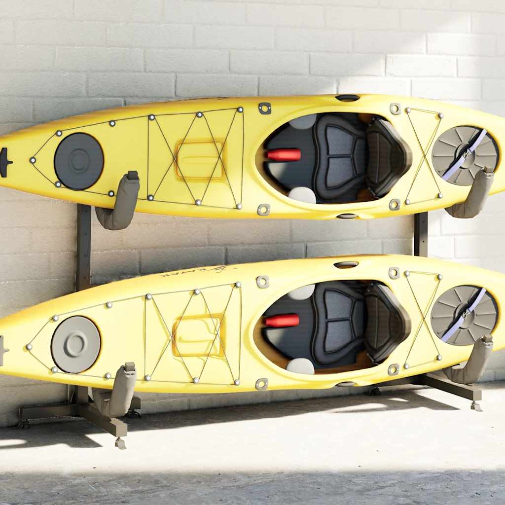 vidaXL Kayak Storage Rack for 2 Kayak 250x57x127,5 cm Steel