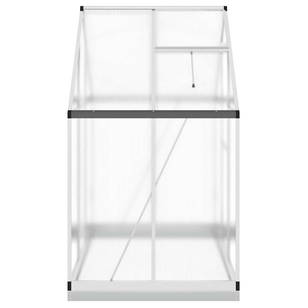vidaXL Greenhouse with Base Frame Silver 169x114x202 cm Aluminium
