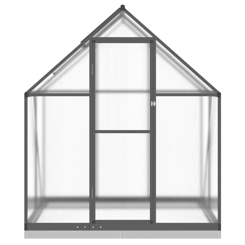 vidaXL Greenhouse with Base Frame Anthracite 169x114x202 cm Aluminium
