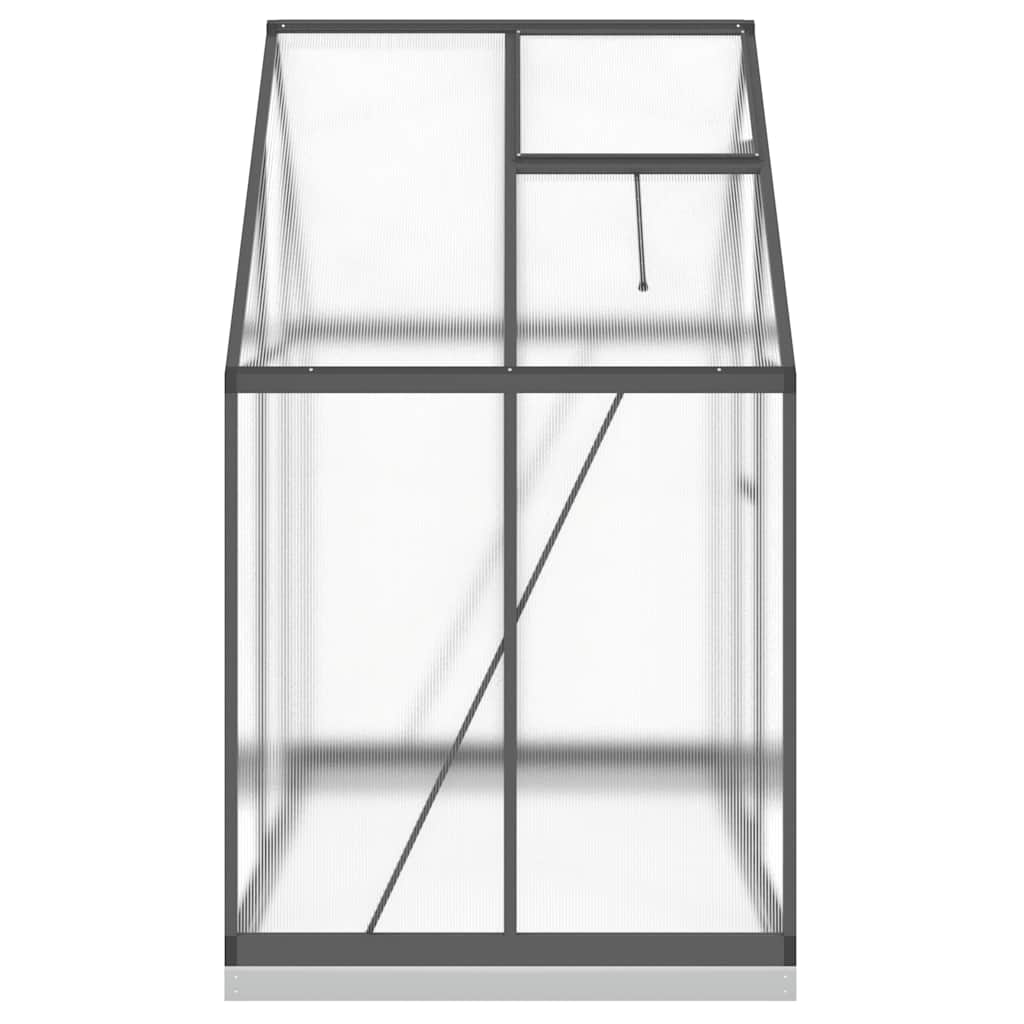 vidaXL Greenhouse with Base Frame Anthracite 169x114x202 cm Aluminium