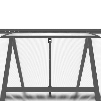 vidaXL Greenhouse with Base Frame Anthracite 169x169x195 cm Aluminium
