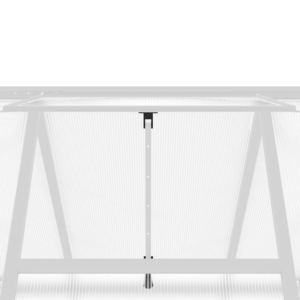 vidaXL Greenhouse with Base Frame Silver 169x169x202 cm Aluminium