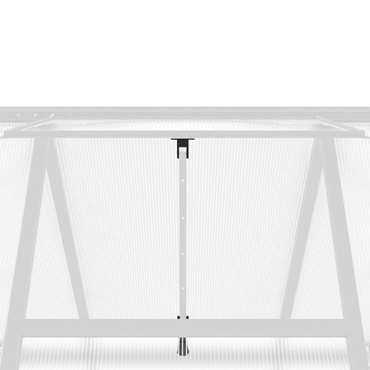vidaXL Greenhouse with Base Frame Silver 169x169x202 cm Aluminium
