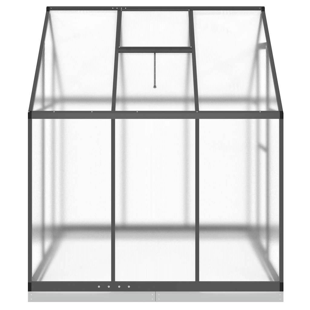 vidaXL Greenhouse with Base Frame Anthracite 169x169x202 cm Aluminium