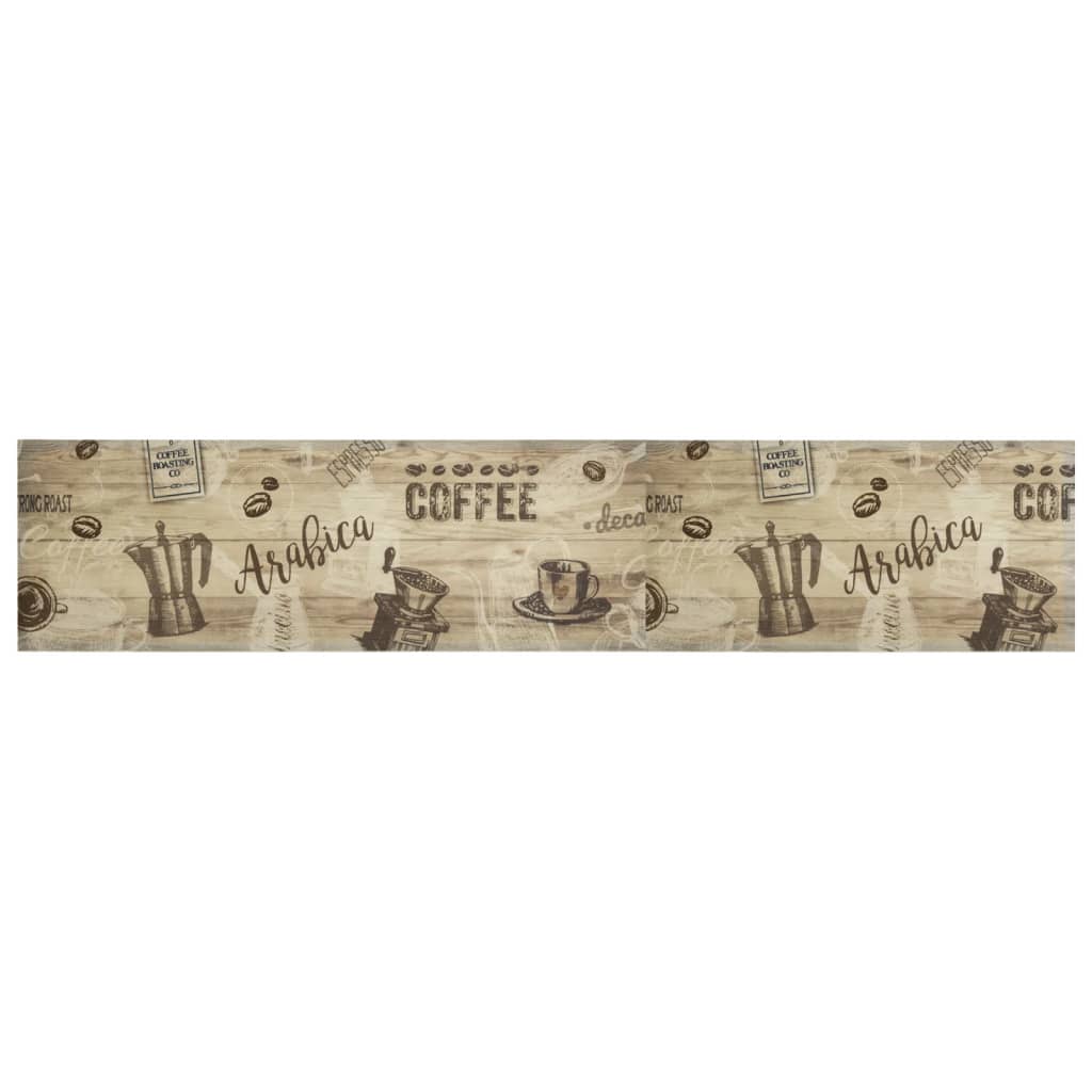 vidaXL Kitchen Rug Washable Coffee Brown 60x300 cm Velvet