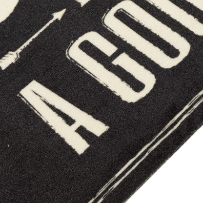 vidaXL Kitchen Rug Washable Coffee Text 45x150 cm Velvet