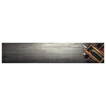 vidaXL Kitchen Rug Washable Wine Bottle 60x300 cm Velvet