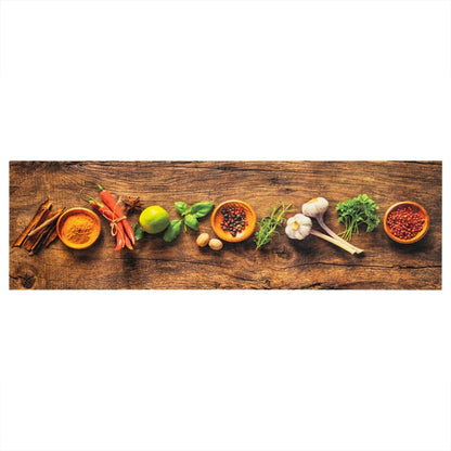 vidaXL Kitchen Rug Washable Spices 45x150 cm Velvet