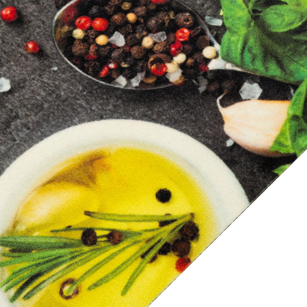 vidaXL Kitchen Rug Washable Spices 60x180 cm Velvet