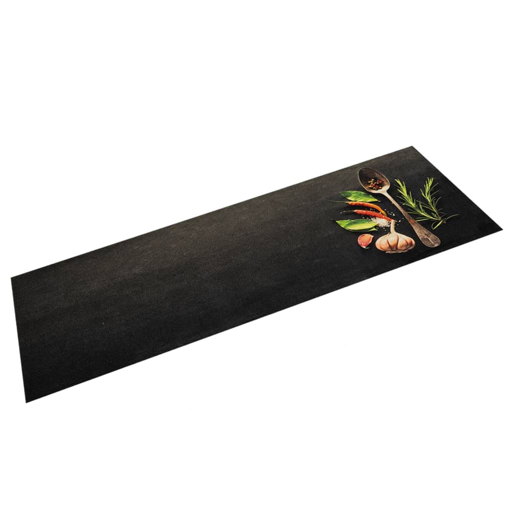 vidaXL Kitchen Rug Washable Spices 45x150 cm Velvet