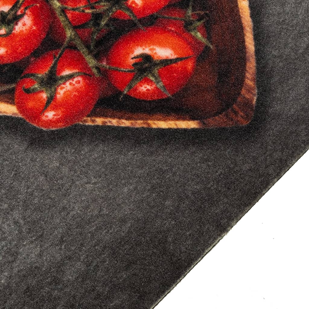 vidaXL Kitchen Rug Washable Cooking Text 45x150 cm Velvet