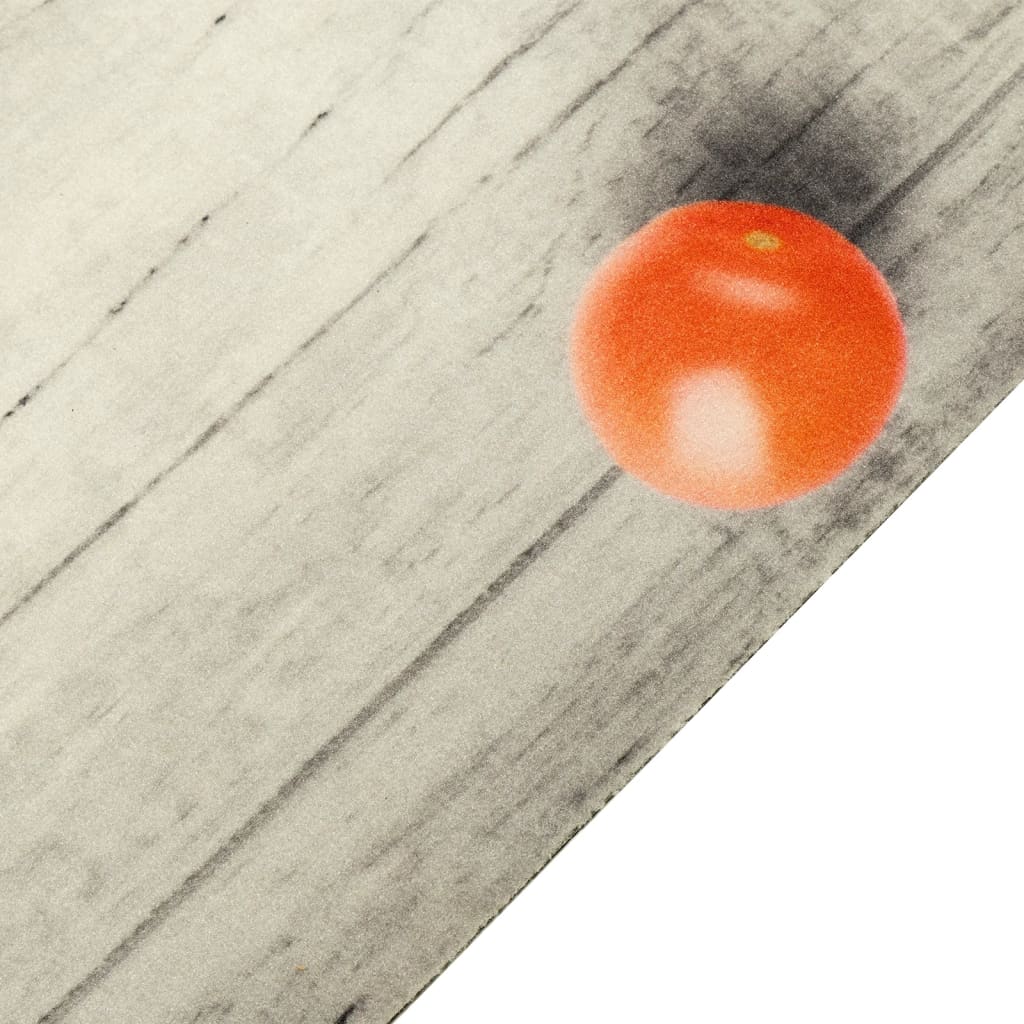 vidaXL Kitchen Rug Washable Tomatoes 45x150 cm Velvet