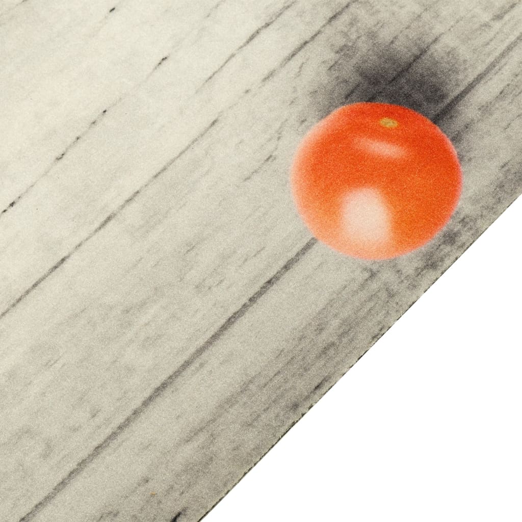 vidaXL Kitchen Rug Washable Tomatoes 60x180 cm Velvet