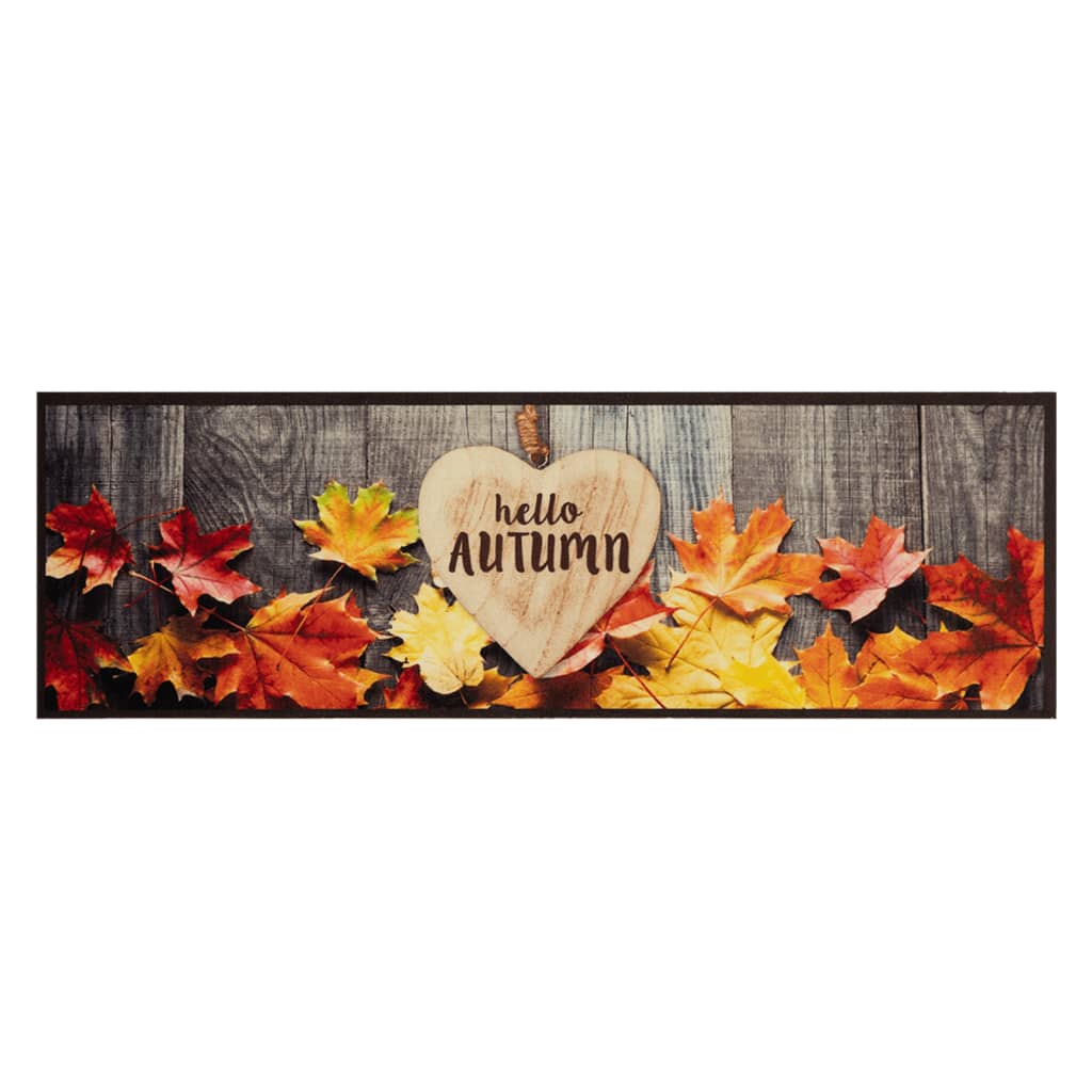 vidaXL Kitchen Rug Washable Autumn 60x180 cm Velvet