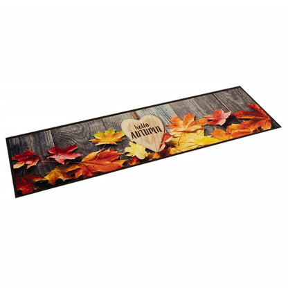 vidaXL Kitchen Rug Washable Autumn 60x300 cm Velvet