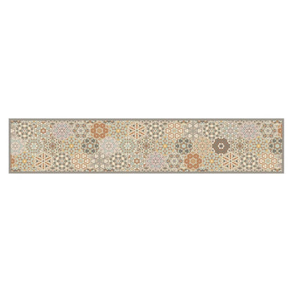 vidaXL Kitchen Rug Washable Hexagon Pastel 60x300 cm Velvet