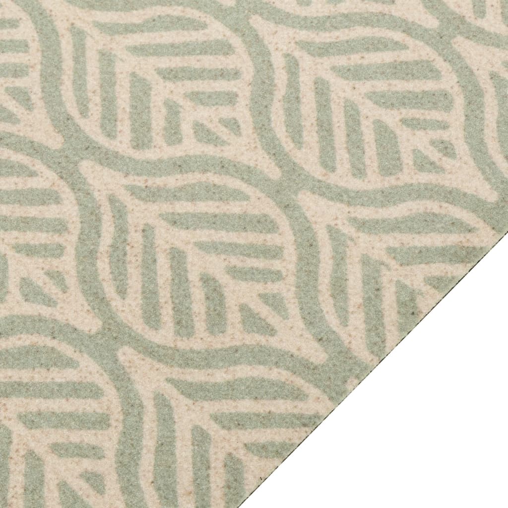 vidaXL Kitchen Rug Washable Leaves 60x300 cm Velvet
