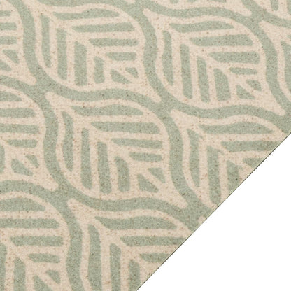 vidaXL Kitchen Rug Washable Leaves 60x300 cm Velvet
