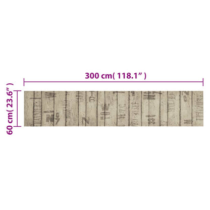 vidaXL Kitchen Rug Washable Fence 60x300 cm Velvet