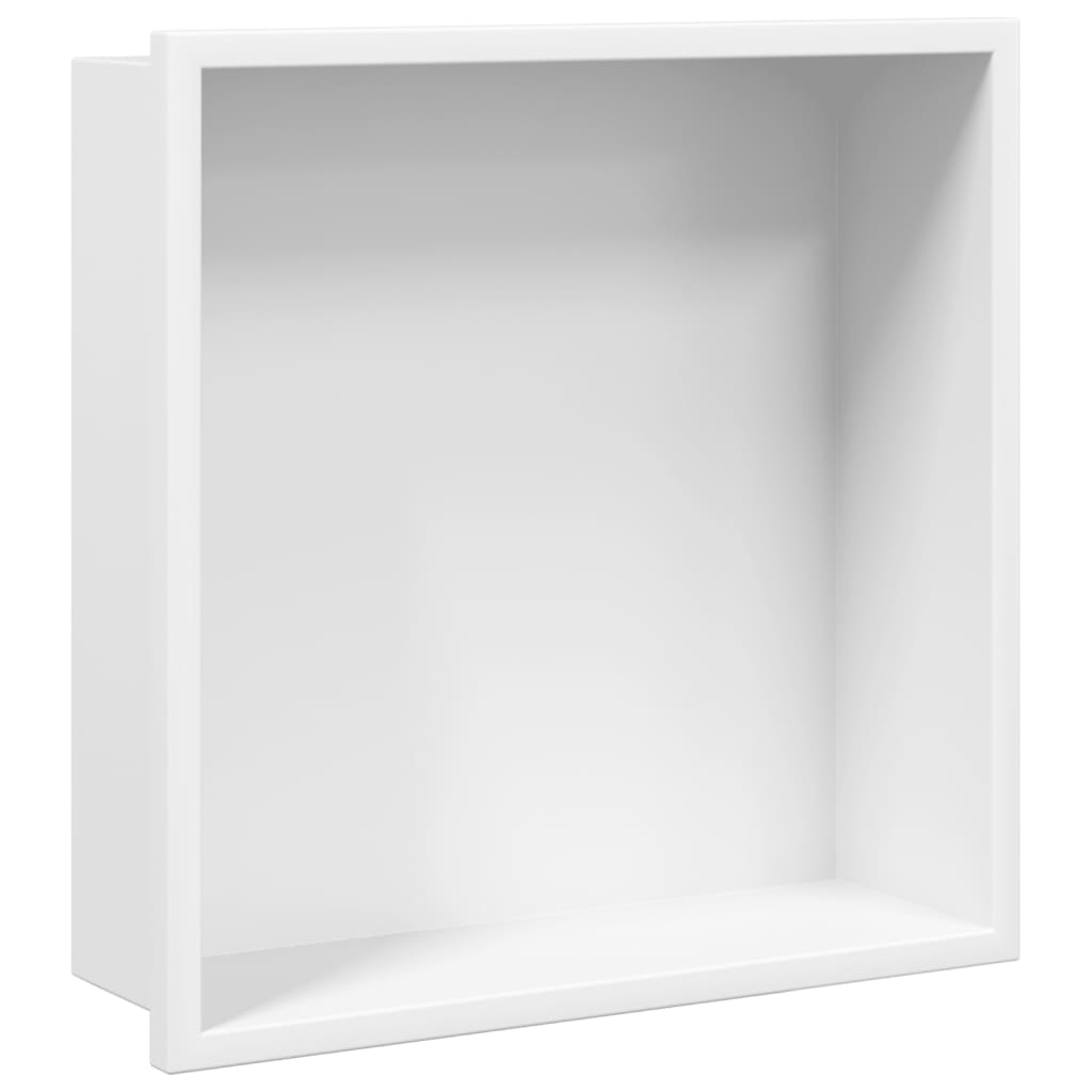 vidaXL Shower Niche Matt White 32x32x9 cm Stainless Steel