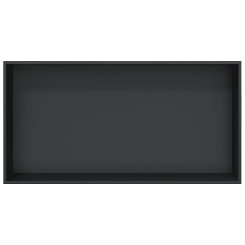 vidaXL Shower Niche Matt Black 62x32x9 cm Stainless Steel