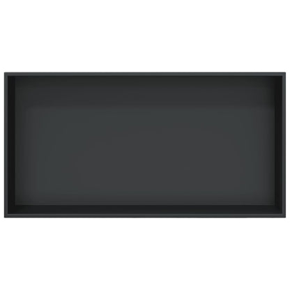 vidaXL Shower Niche Matt Black 62x32x9 cm Stainless Steel