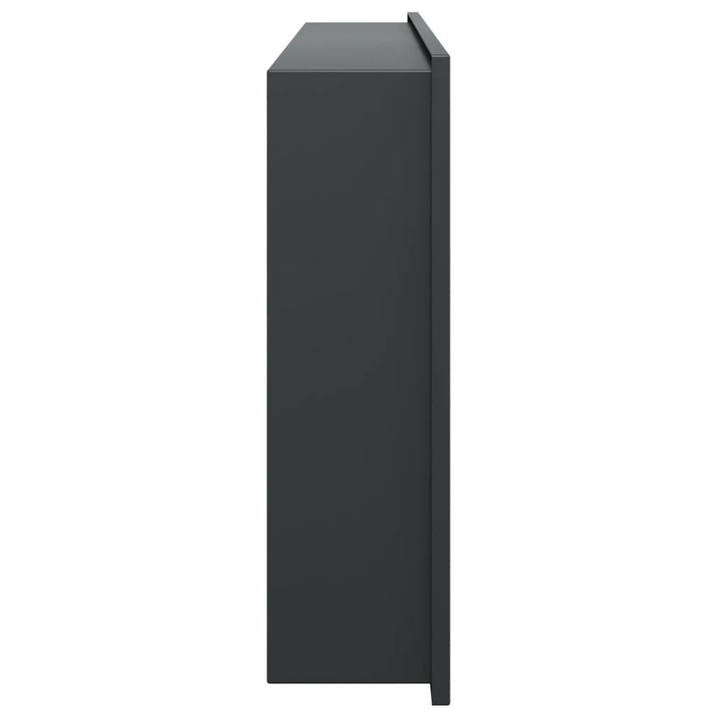 vidaXL Shower Niche Matt Black 62x32x9 cm Stainless Steel