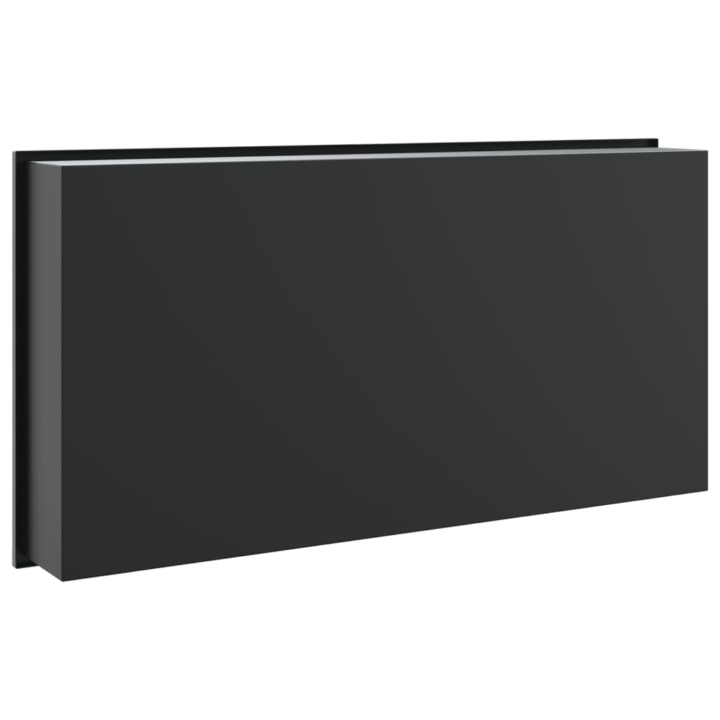 vidaXL Shower Niche Matt Black 62x32x9 cm Stainless Steel