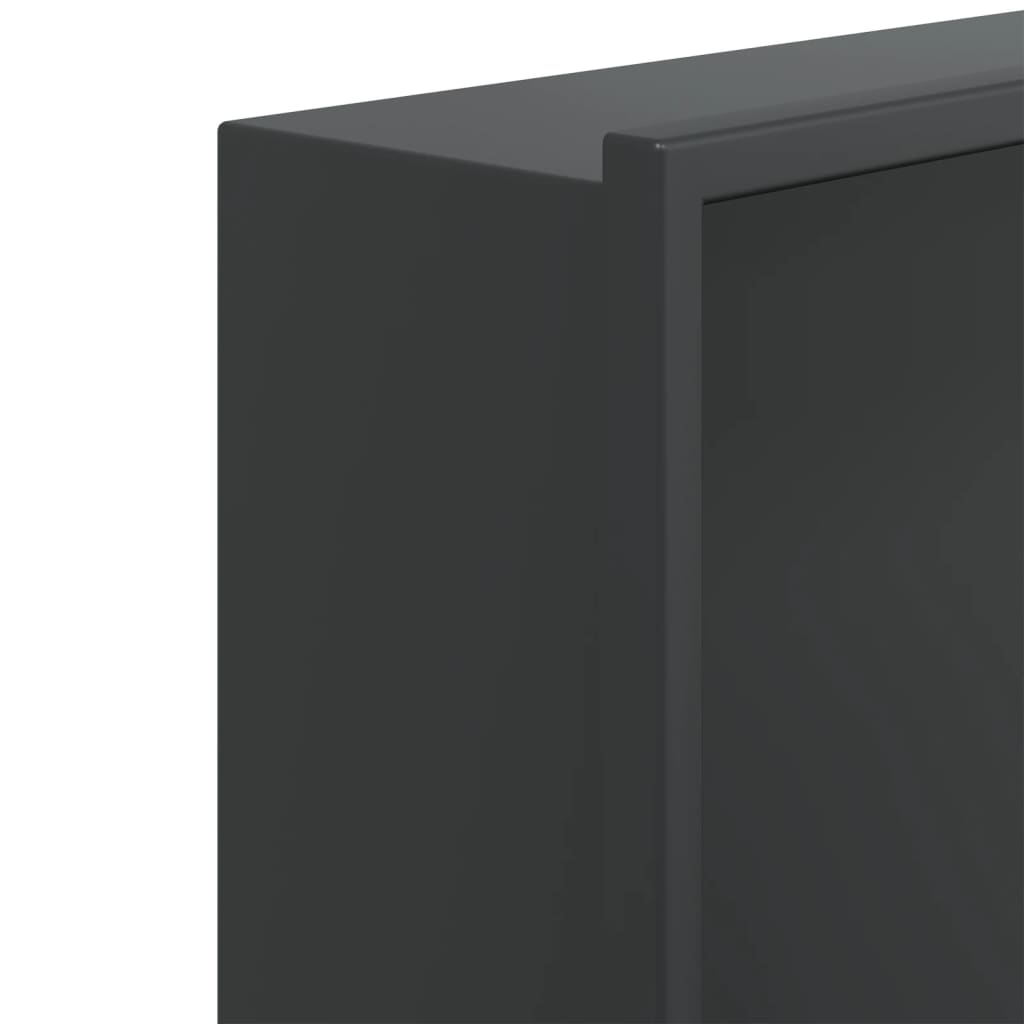 vidaXL Shower Niche Matt Black 62x32x9 cm Stainless Steel