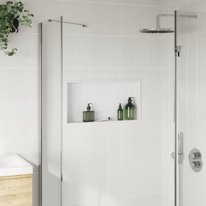 vidaXL Shower Niche Matt White 62x32x9 cm Stainless Steel