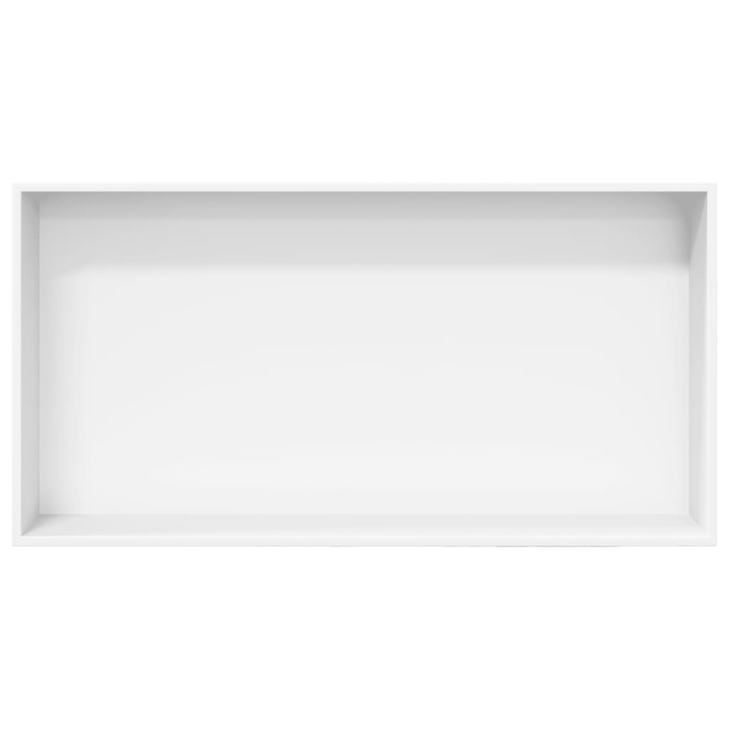 vidaXL Shower Niche Matt White 62x32x9 cm Stainless Steel