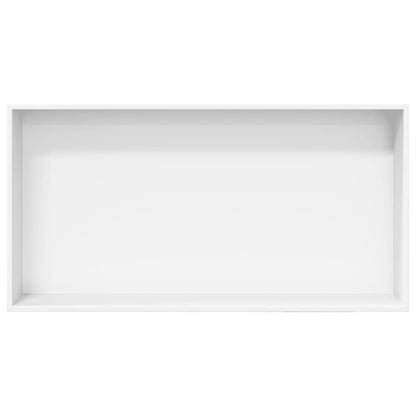 vidaXL Shower Niche Matt White 62x32x9 cm Stainless Steel