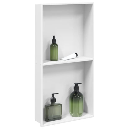 vidaXL Shower Niche Matt White 32x62x9 cm Stainless Steel