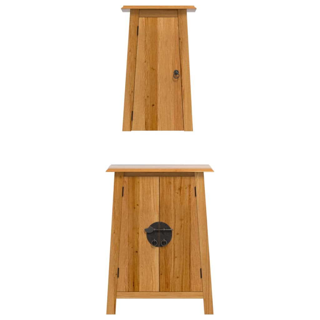 vidaXL 2 Piece Bathroom Furniture Set Solid Wood Pine