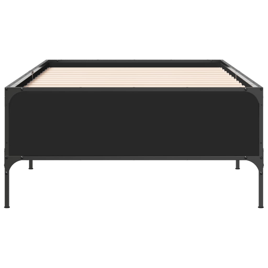 vidaXL Bed Frame without Mattress Black 100x200 cm