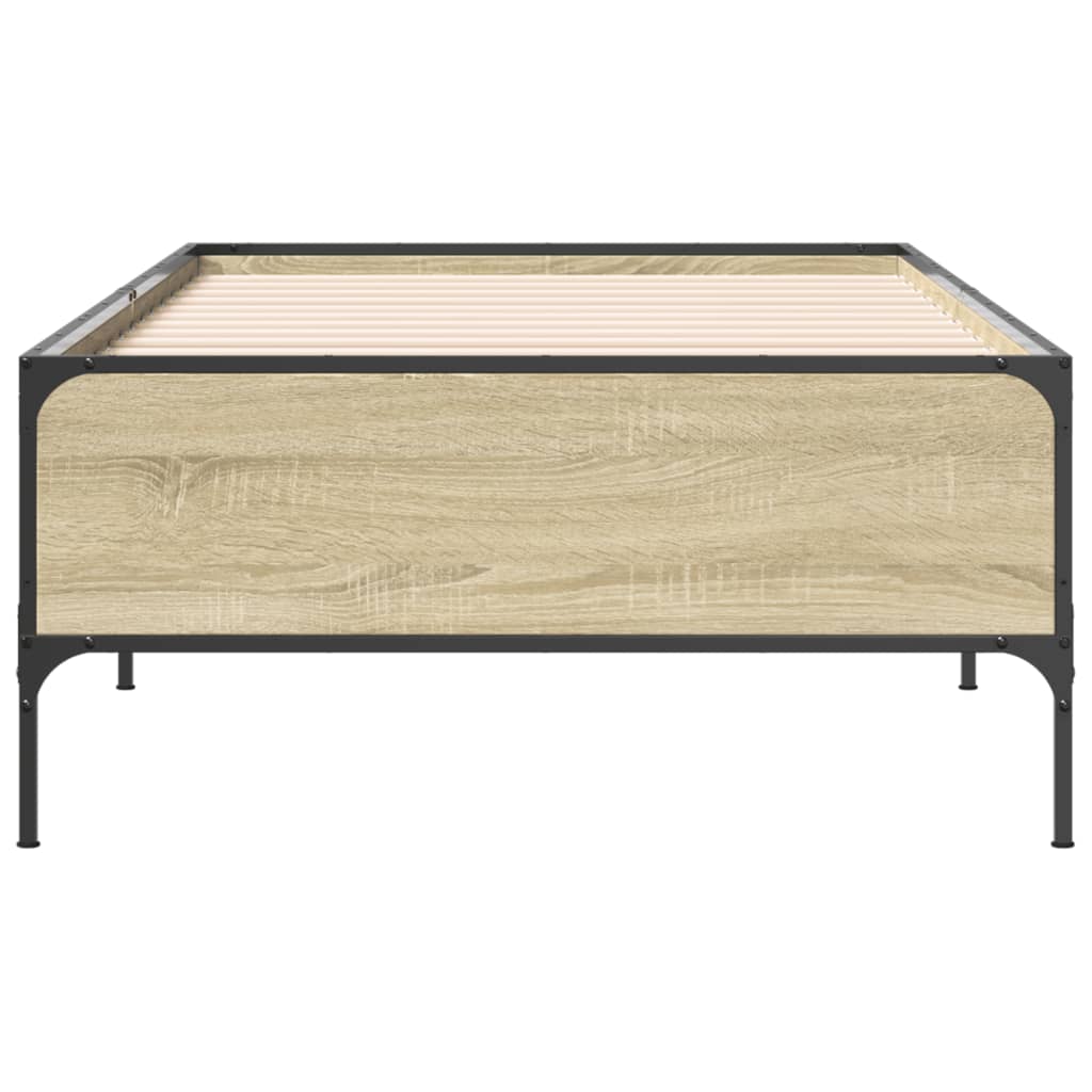 vidaXL Bed Frame without Mattress Sonoma Oak 100x200 cm