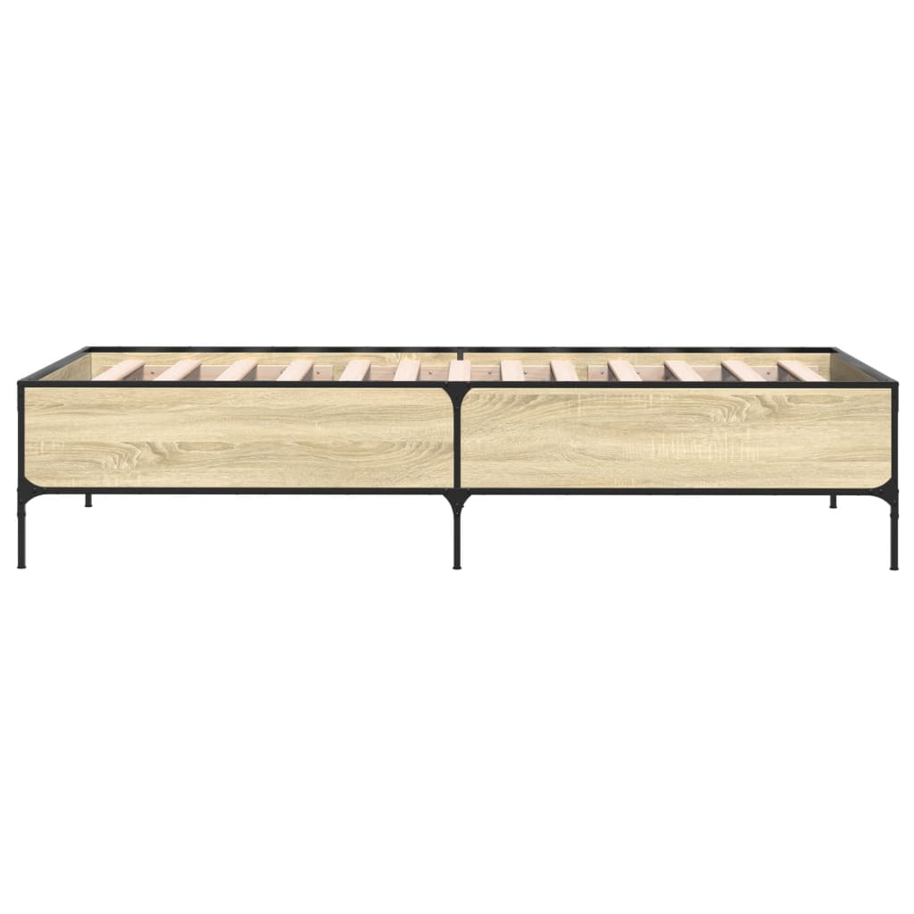 vidaXL Bed Frame without Mattress Sonoma Oak 100x200 cm