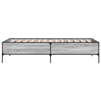 vidaXL Bed Frame without Mattress Grey Sonoma 90x200 cm