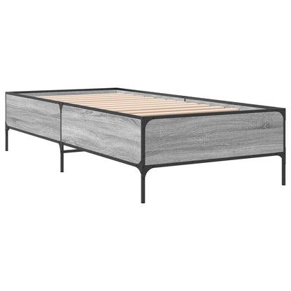 vidaXL Bed Frame without Mattress Grey Sonoma 90x200 cm