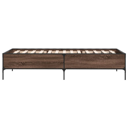 vidaXL Bed Frame without Mattress Brown Oak 90x190 cm Single