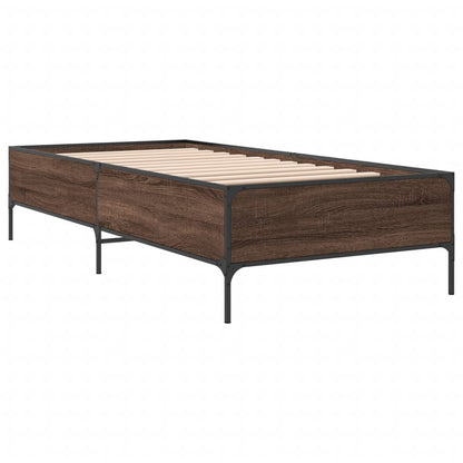 vidaXL Bed Frame without Mattress Brown Oak 90x190 cm Single